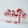 Red&white Hanging Pendants Cartoon Candy Cane Christmas Tree Embellishment  Home Decoration