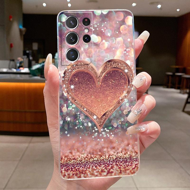 For Samsung S21 Ultra Case Clear Casing Fashion Butterfly Flower Soft TPU Silicone Cover For Samsung Galaxy S20 Ultra Phone Case