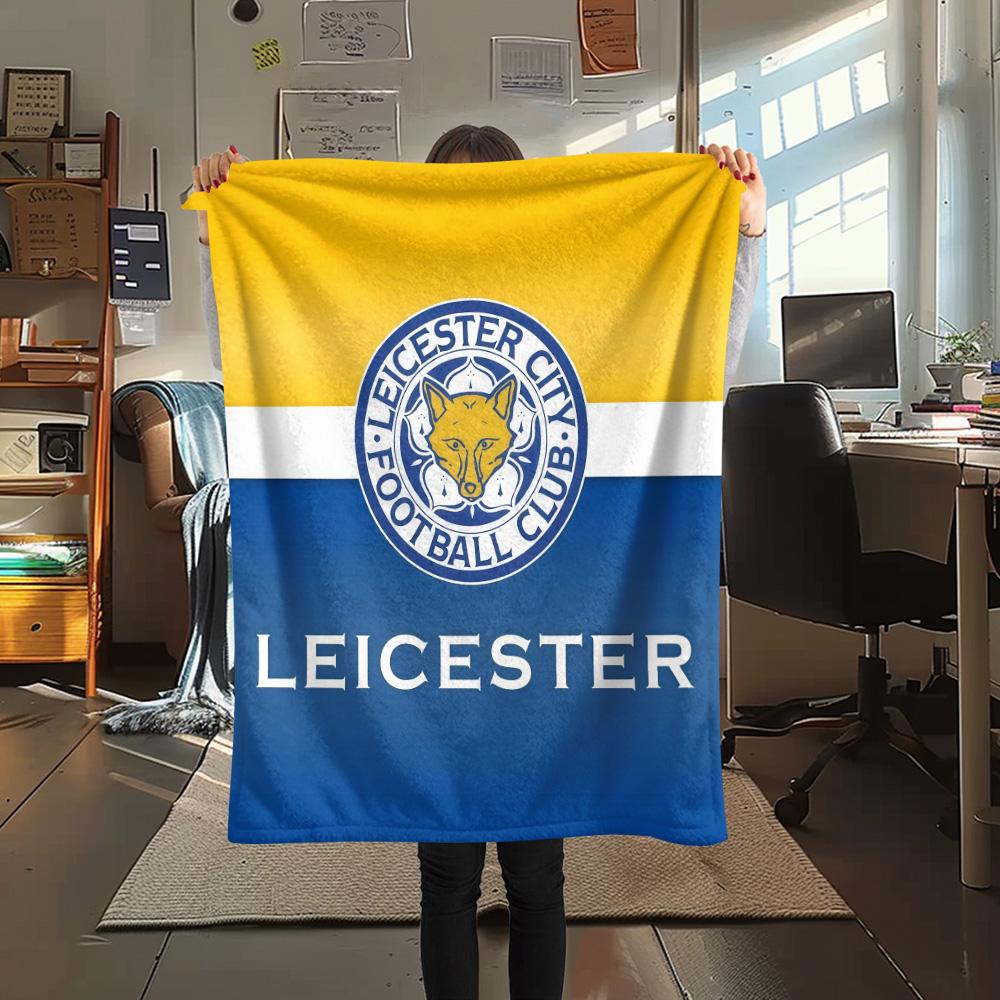 Leicester City Football Club Flannel Blanket, High quality Comfortable for All Seasons, Home Decor, Warmth and Comfort