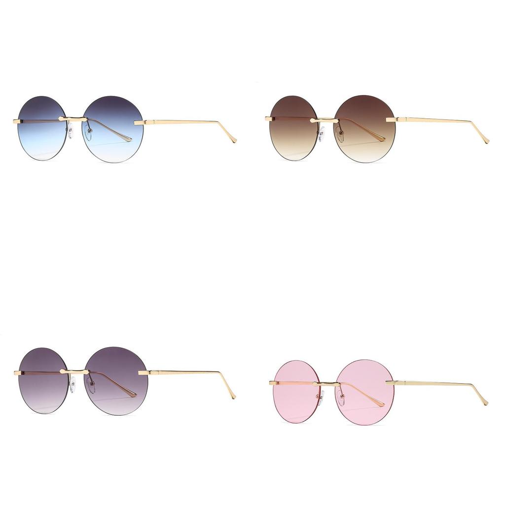 Modern Round Frame Sunglasses For Women With Pc Lenses And Sun Protection
