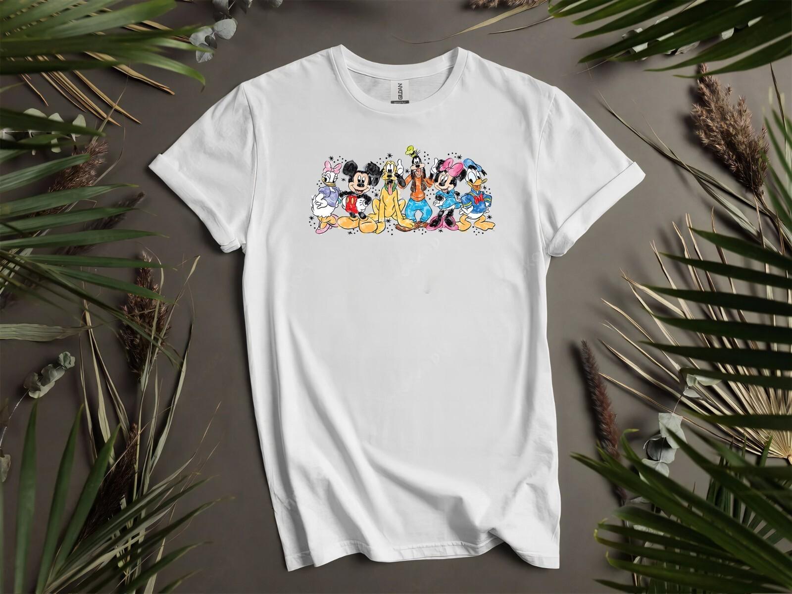Comfort Colors Mickey And Friends Hoodie Tshirt Men Women Unisex AD165 S