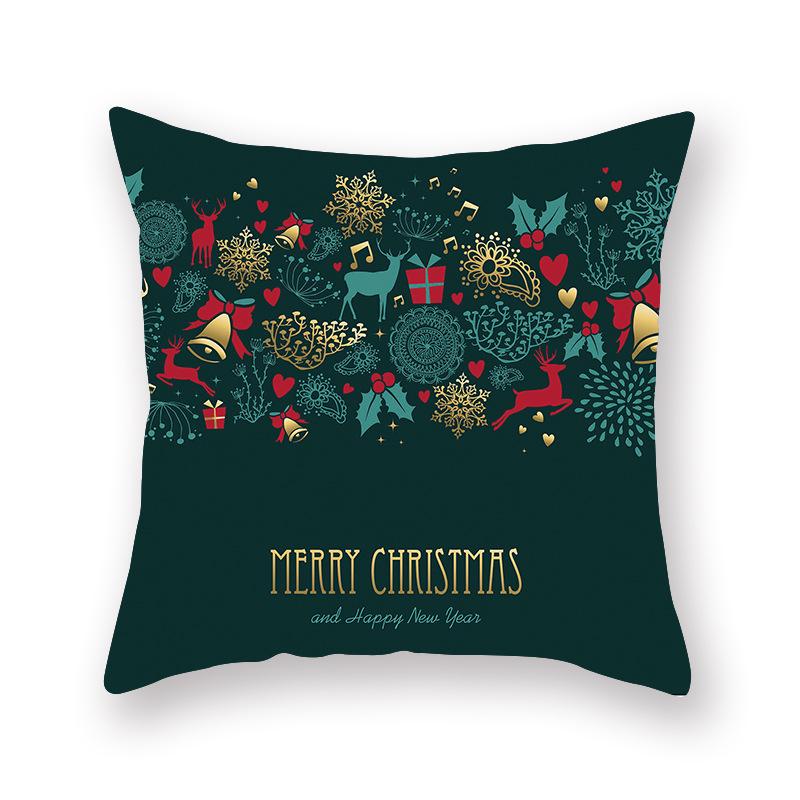 New Christmas Red and Green Pillowcases Printed Sofa Cushions New Home Christmas Pillowcases