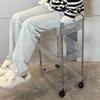 Przezroczysta mobilna wielowarstwowa półka-wózek do sypialni