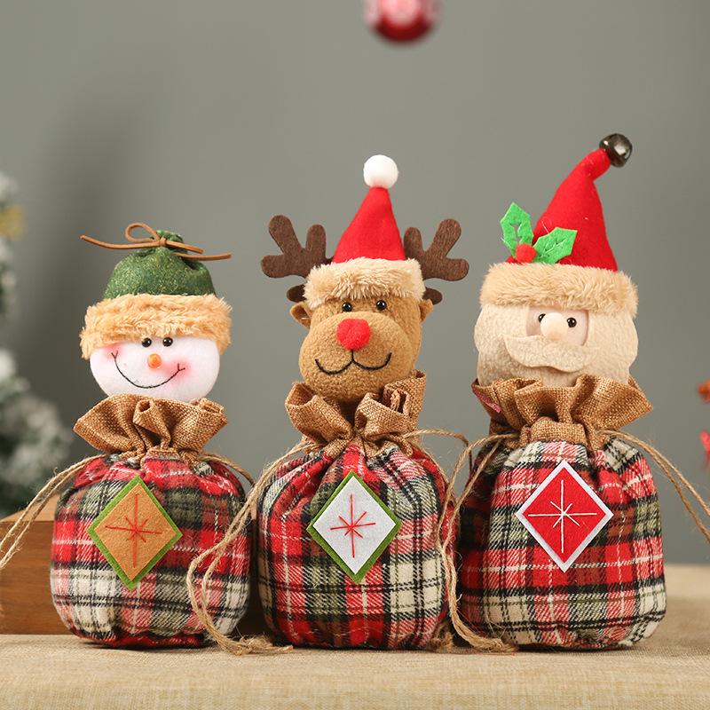 Christmas decorations Christmas Eve apple bag Christmas gift bag Christmas candy bag Christmas burlap embroidered gift bag