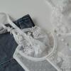 Lace French Thin Suspender Vest Fishbone Bust Sexy Suit