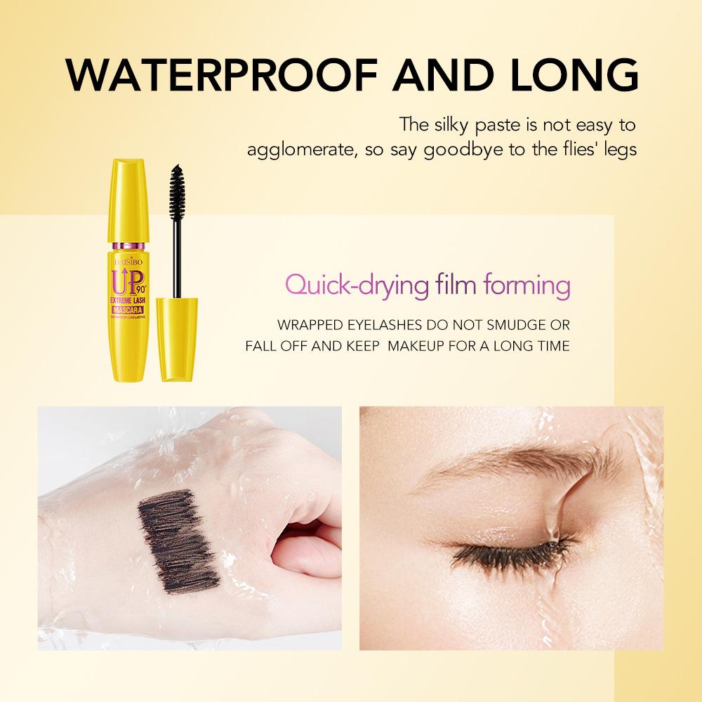 Mascara Waterproof and Sweatproof Lengthening and Non-smudging Black Mascara Quick-drying and Long-lasting Mascara