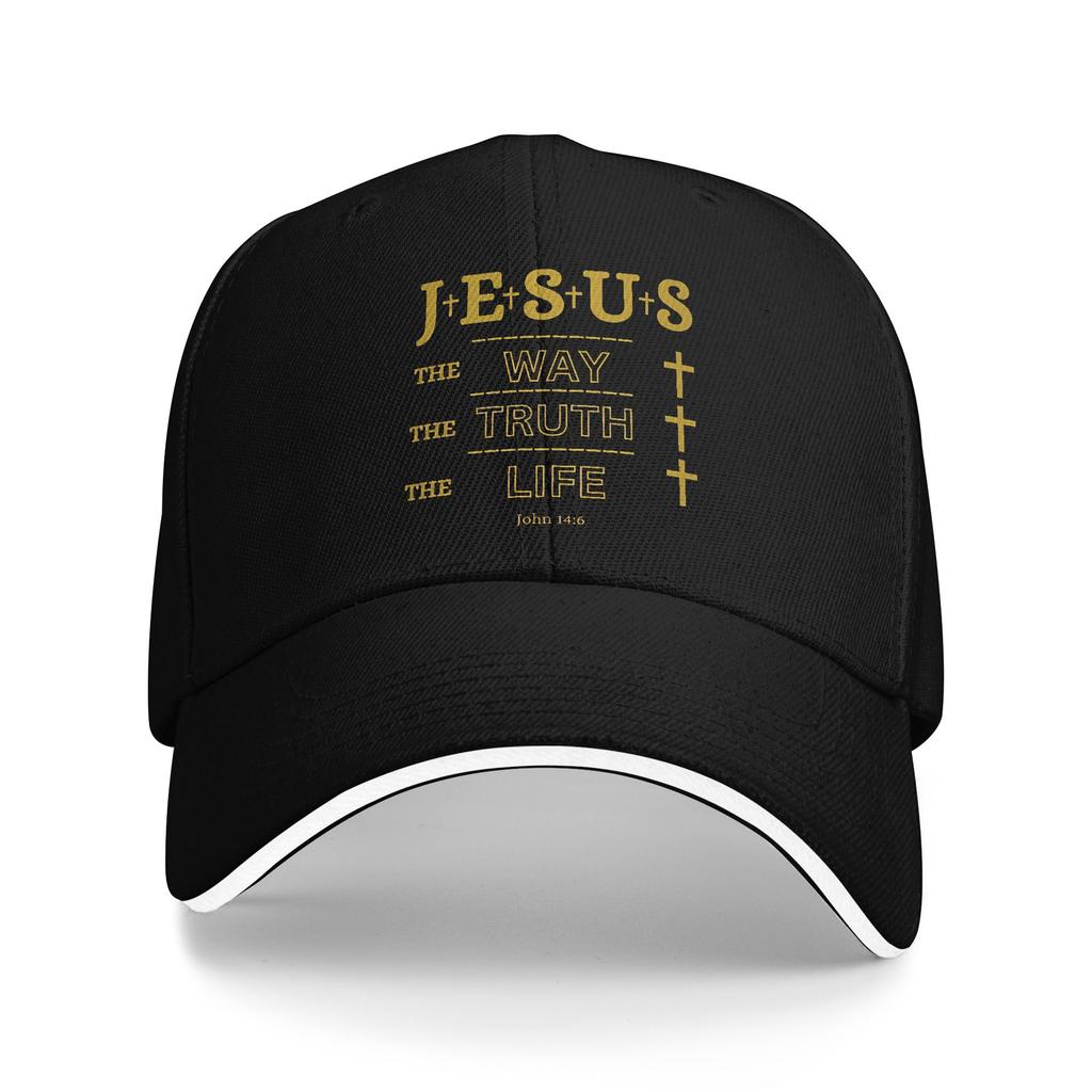 Jesús La Verdad El Camino La Vida Gorra de Béisbol Popular Gorras Sandwich para Unisex Mujeres Poliéster Gorra de Papá Exterior
