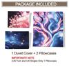 Split Life Tree Starry Digital Print Duvet Cover Set No Filler Comforter Cover Bedding Set Fantasy Girl Bedroom Home Decor