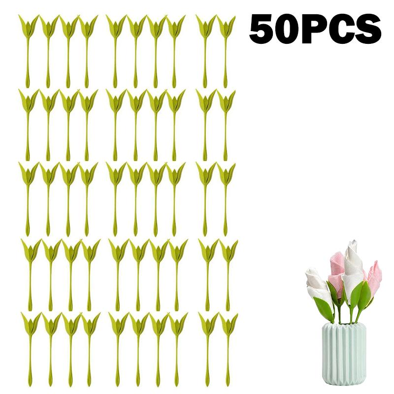 10PCS Elegant Floral Napkin Holders for Weddings Parties Daily Table Centerpieces Decorations Fashionable Napkin Rings Holder