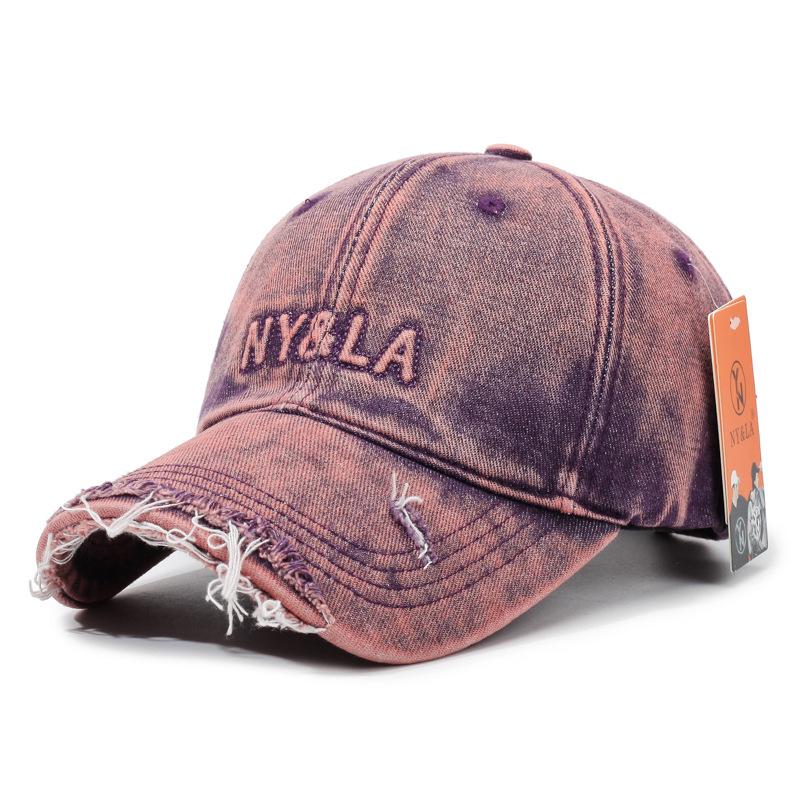 New Retro and Old Washed Alphabet Baseball Cap Women's Spring and Summer Casual Versatile Fashion Sunshade Cap