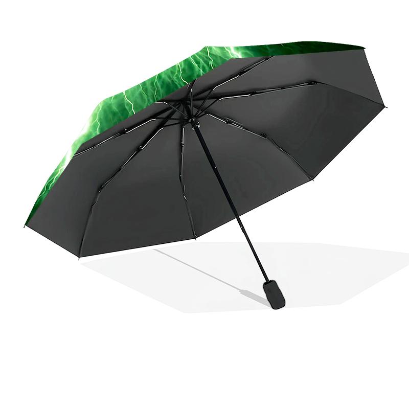Green Bremen Emblem Automatic Folding Umbrella - 8-Rib Travel Umbrella with Auto Open/Close & Portable, Gift for Christmas, Birthdays