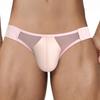 Men Briefs Low Waist Solid Color Thongs Solid Color Mesh Yarn Splicing Ultra Thin