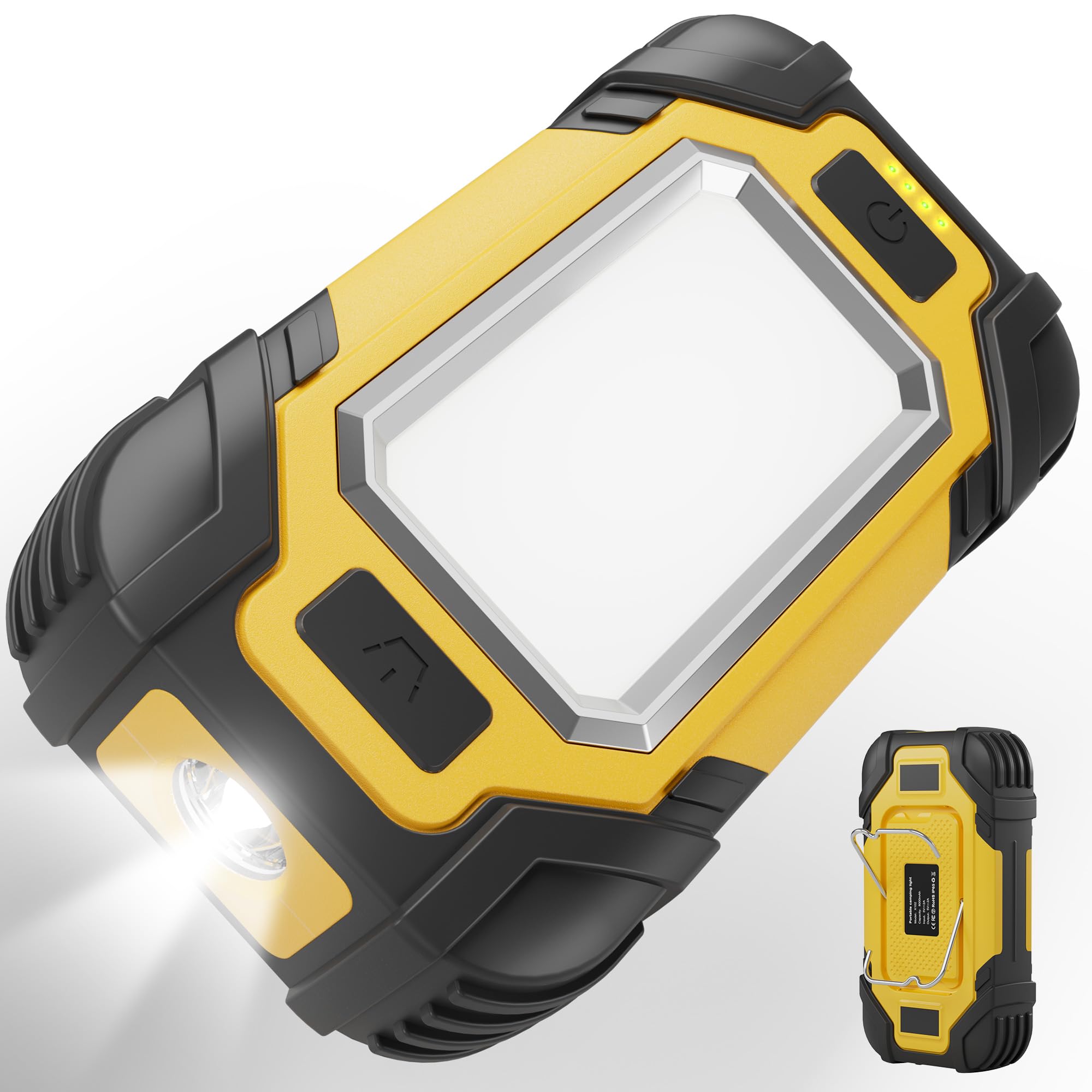 Рабочий свет - Двойной светодиодный рабочий свет, 8 режимов освещения, 2 сильных жёлтый