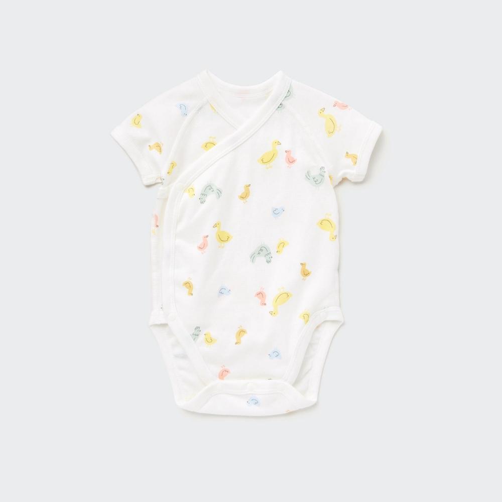 

UNIQLO ЯПОНИЯ Боди Joy of Print Короткие рукава с открытой передней частью