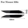 2pcs Auto Front Headlight Eyebrow Eyelids Trim Sticker For Nissan 350Z Z33 2006-09 ABS Auto Headlight Lamp Eyebrow Molding Trim