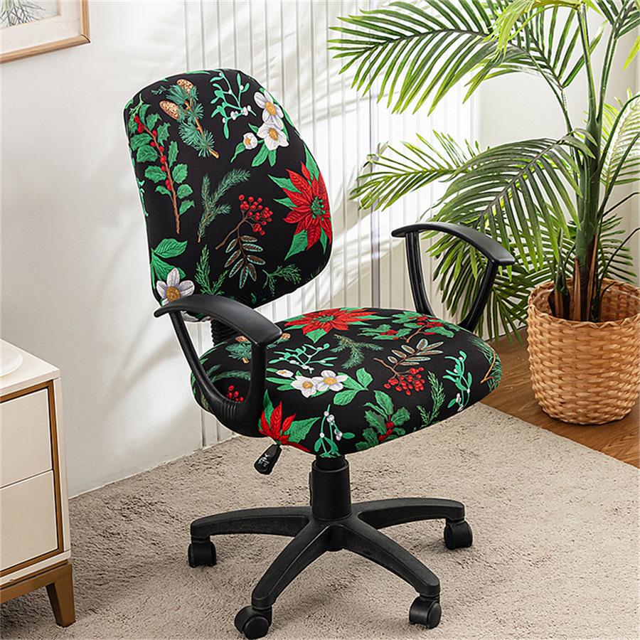 Elastic Split Chair Cover Office Lift Swivel Chair Cover Household Split Computer Chair Cover Non-Slip Seat