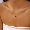 Turkish Lucky Evil Eye Pendant Necklace For Women Gold Color Luxury Inlaid Zircon Clavicle Chain Necklace Daily Party Jewelry