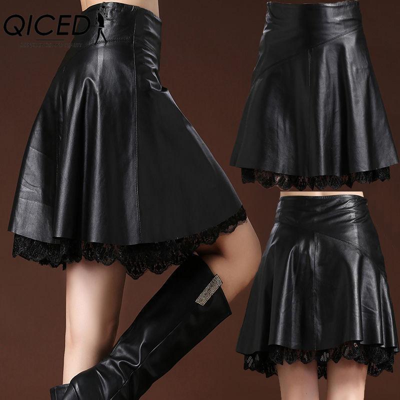 

QICED Women s Fashion Casual Summer Spring Skirt XXXXL чорний