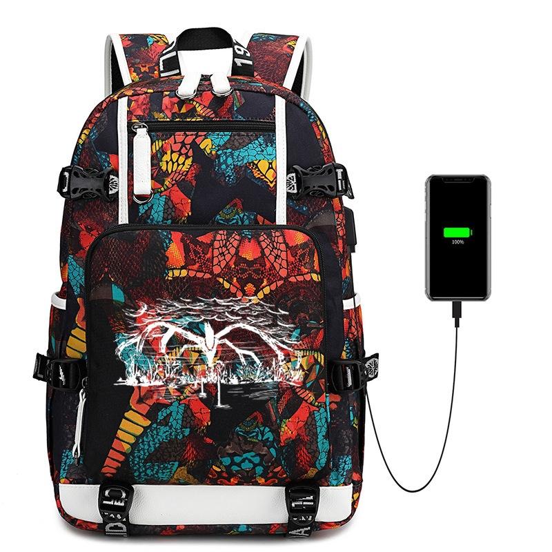 Mindflayer Horror American Drama High-Quality Middle School Student Campus Schoolbag Starry Sky Waterproof Backpack 1126-6