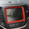 Car Central Console GPS Navigation Cover 1PCS For Jeep Cherokee 2014+ Bright Red