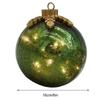 LED Glass Christmas Ball Ornaments Battery Powered Tabletop Christmas Decorations Christmas Decorative Lamp for Home Decor