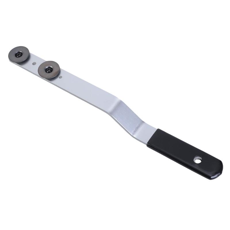

Functional 16Inch Metal Duct Stretcher Tool Featuring Offset Handle and Sliding Washers for Easy Grip and Operation 1