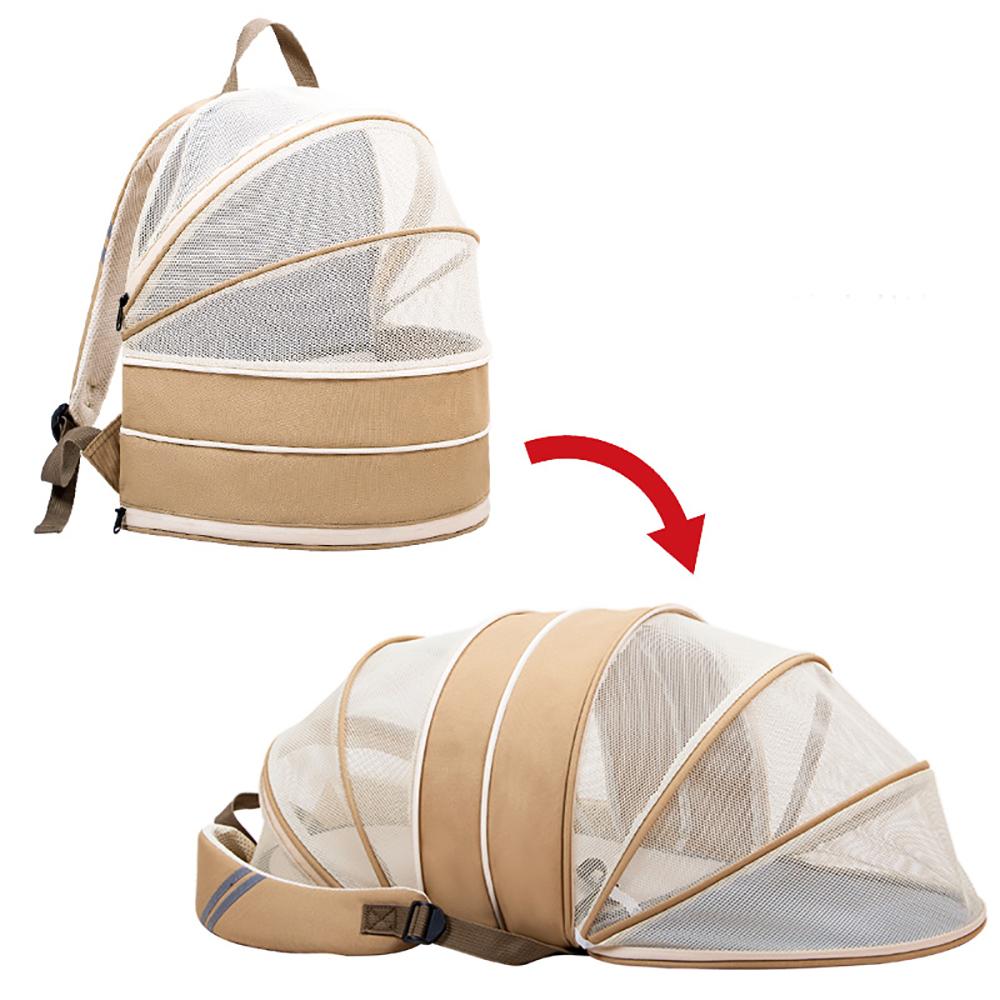 Atmungsaktive Katzentragetasche, Outdoor-Umhängetasche für Haustiere, Rucksack, erweiterbarer Platz, tragbare Reise-Netztaschen für Hunde und Katzen