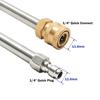 1Pcs Stainless Steel Washer Extension Wand High Pressure Electric Washer Nozzle Spray Lance Rod