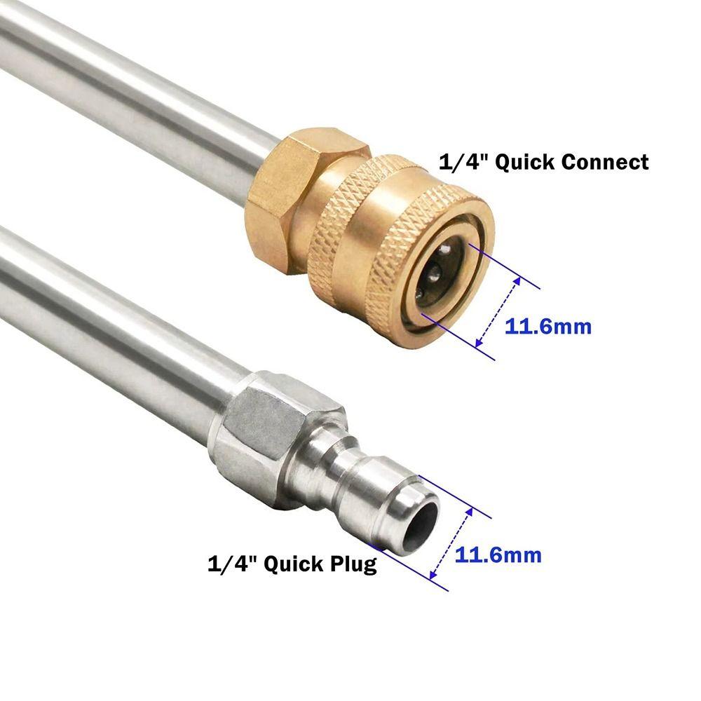 1Pcs Stainless Steel Washer Extension Wand High Pressure Electric Washer Nozzle Spray Lance Rod