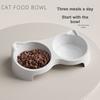 Haustier Katze Futter- und Wassernapf-Set Erhöhter Spritzschutz-Haustier-Futterspender für Katzen und Hunde