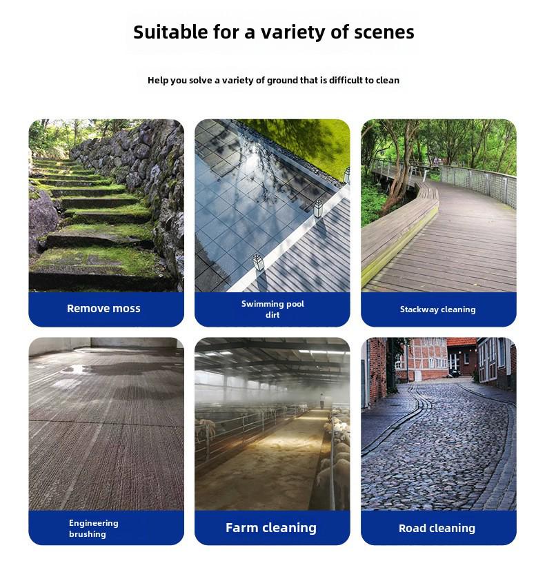 Long-Handled Steel Wire Brush: Floor Scrubber & Rust Remover