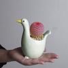 Cute Cartoon Seagull Shape Succulent Flower Pot Ceramic Breathable Cactus Green Plant Flower Pot Tabletop Ornament