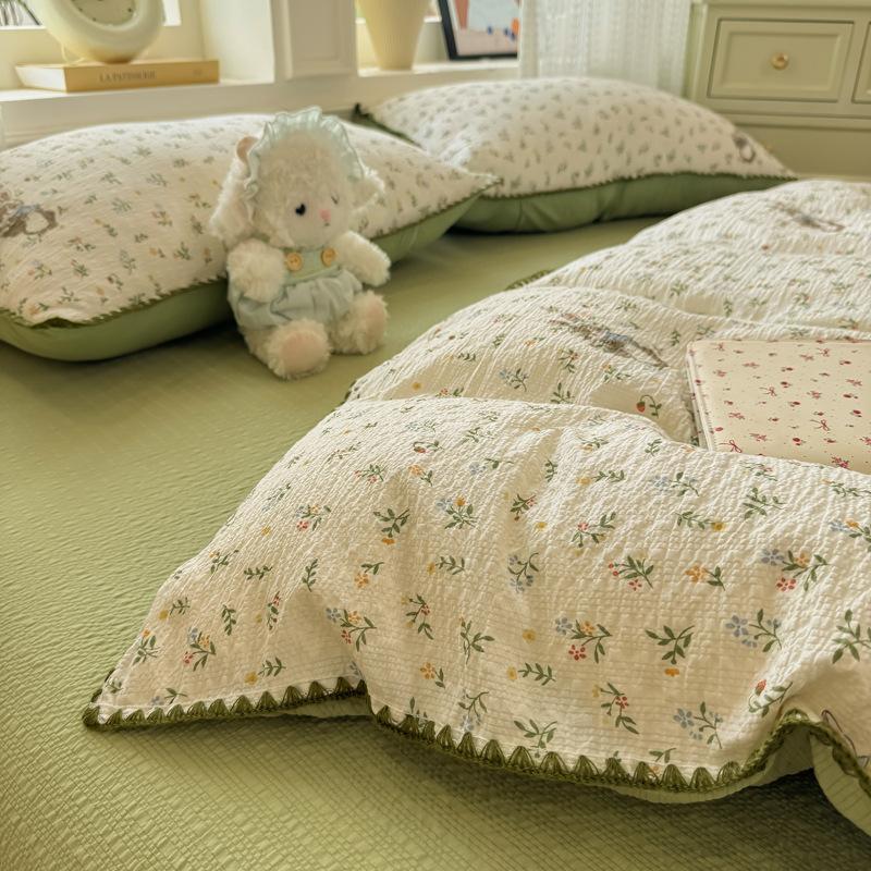 Class A Maternal And Infant Grade Cotton Double-Layer Gauze Shell Edge, Pure Cotton Quilt Cover Student Dormitory Bed