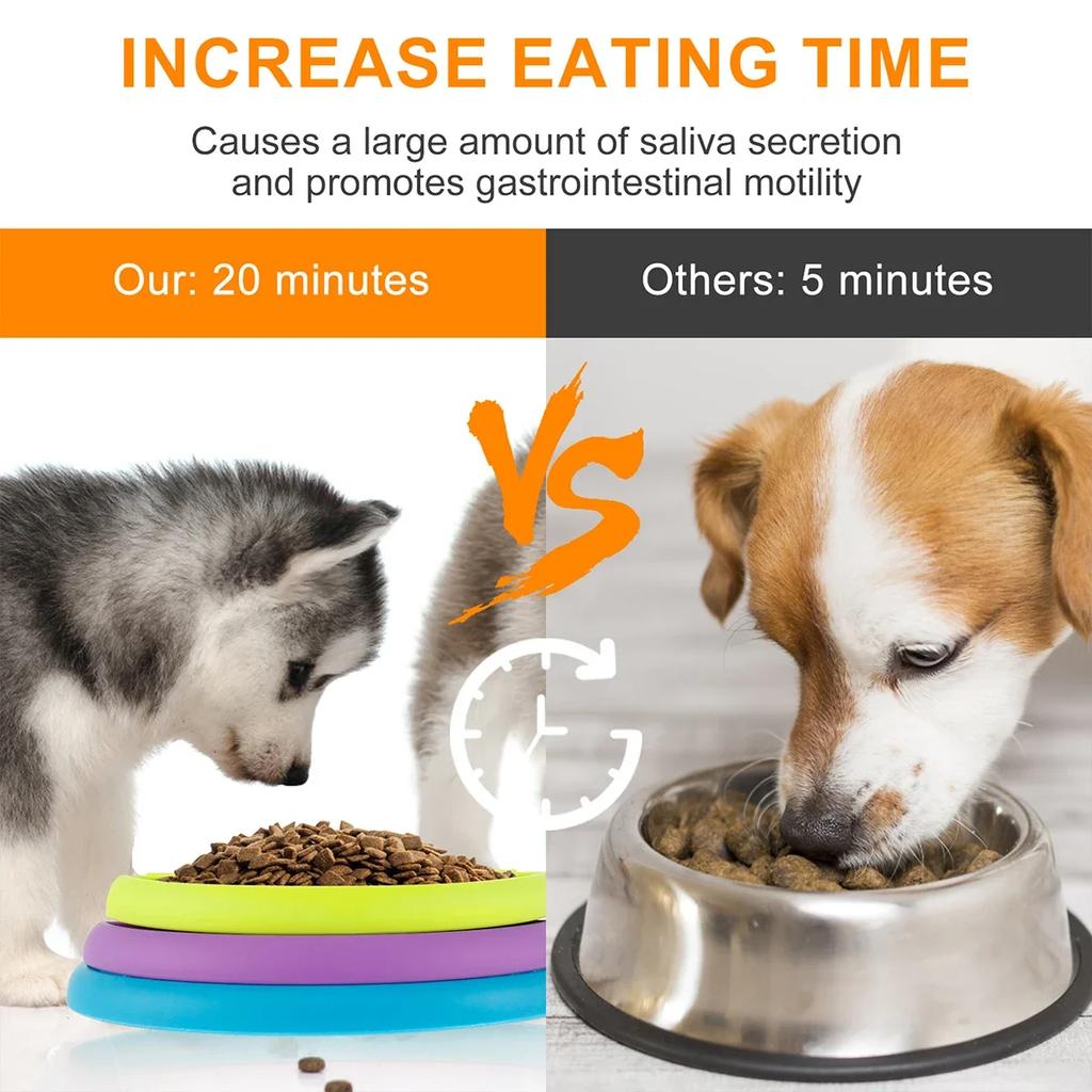 Pet Slow Food Bowl Dog 3-Layers Interactive Game Food Puzzle Feeder Choke-proof Antiderrapante Alimentador Tigela para cães pequenos/médios/grandes