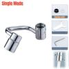 New U Shape Bathroom Sink Metal Faucet Expander 1080° Swivel 2-Mode,Splashproof Water-Saving Pressurized Sink Extension Filter