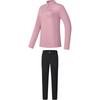 Explorer Comfortable Sports Half-Zip Pullover Long Sleeve Top Woven Long Pants Casual Set Women Sets A11W447202F-PK+A11W447802F-BK