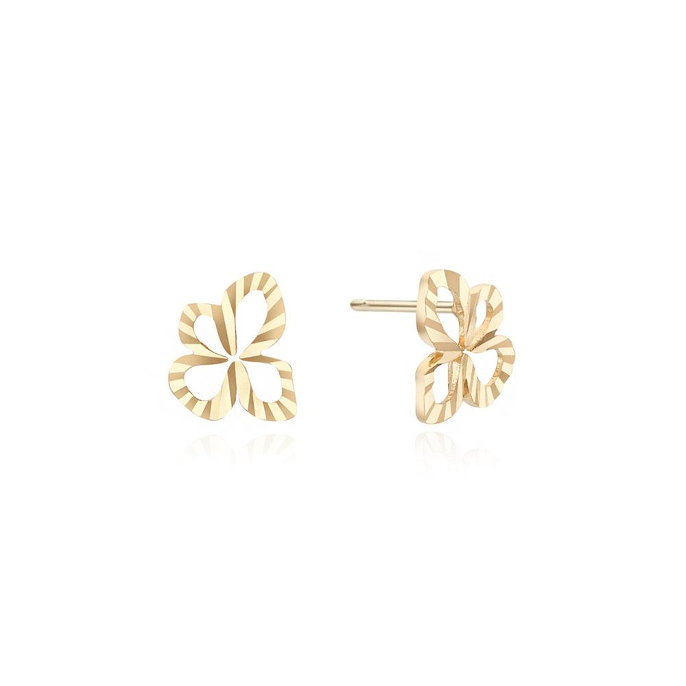 Lloyd Cut Flower 10K Gold Earrings Lptp3002T