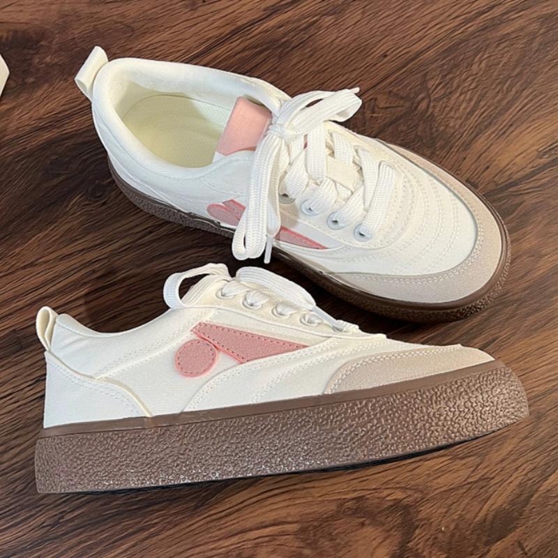 Fashion 2025 Spring Summer Thick Bottom Training Shoes New Retro Mixed Color Students Sneakers Casual Concise Soft Soled Sports Shoes