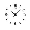 3D Acrylic Wall Clock with Luminous Stickers for Living Room TV Background - Creative Decorative Clock