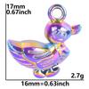 10pcs/Lot Multistyle Animal Pendants Rainbow Charms For Jewelry Making Supplies Eagle Bat Elephant Charm Frog Duck Shark Pendant