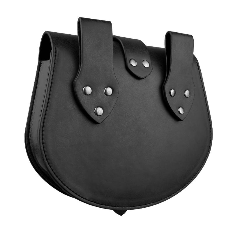 Medieval Leather Belt Bag Waist Pouches Medieval Vintage Waist Bag Medieval Costume Accessories for Halloween Dress Up