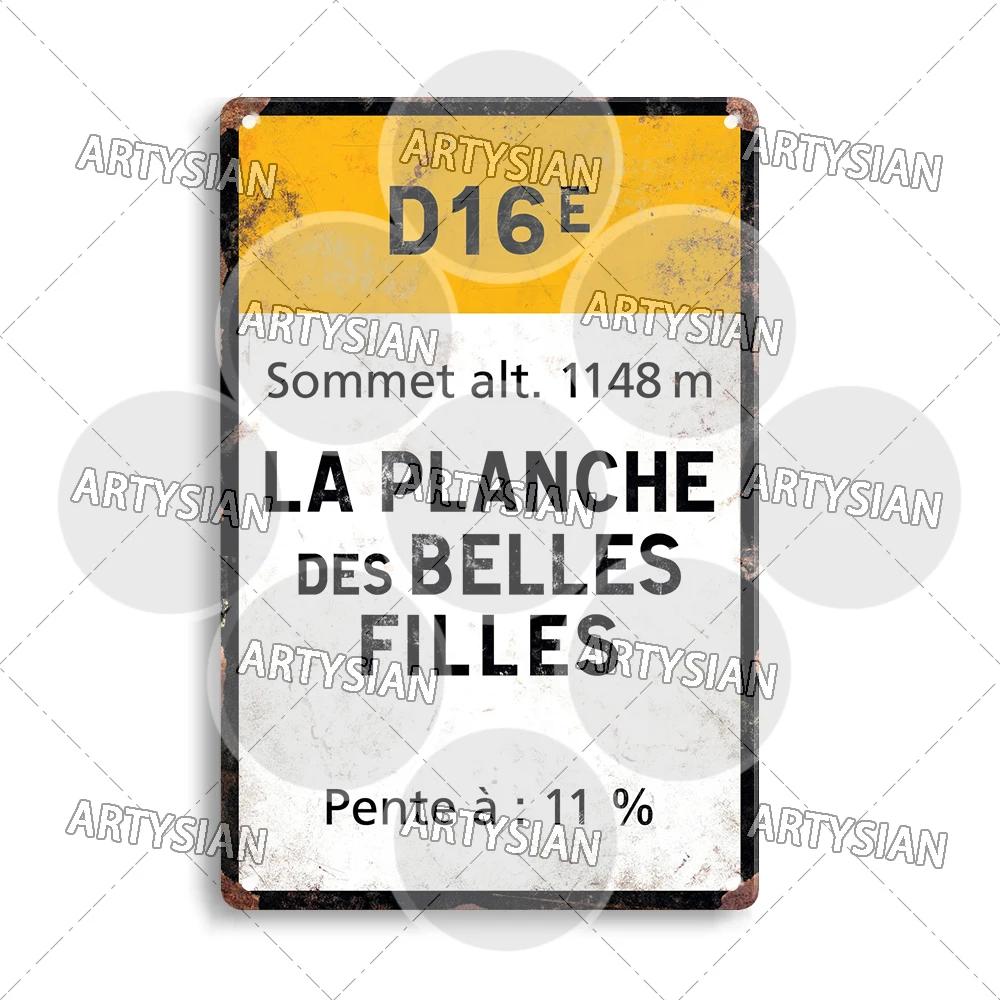 Artysian Tour de France Radrennen Radsport Wahrzeichen Metallplakette Straßenschilder Croix de FER Madeleine Tourmalet Luz-Ardiden Loze