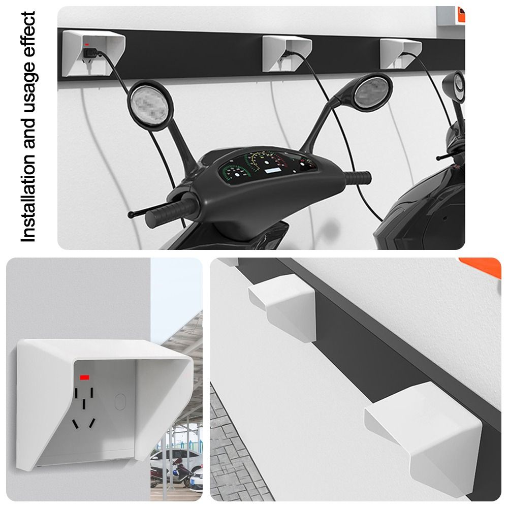 New Plastic Socket Waterproof Box 86 Type White Rainproof Cover Socket Protective Cover Outdoor