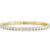 14K Gold Plated 4mm Cubic Zirconia Classic Tennis Bracelet Gifts for Women Mom Teen Girls Best Friend Wedding, Size 6.5-7.5 Inch