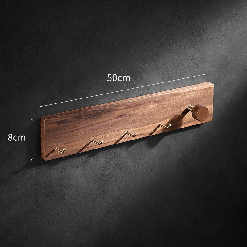 Solid wood Bathroom Hanging Coat Hook Wall Mounted Storage Rack Towel Rack Bedroom Coat Hat Hook Bathroom Shelving