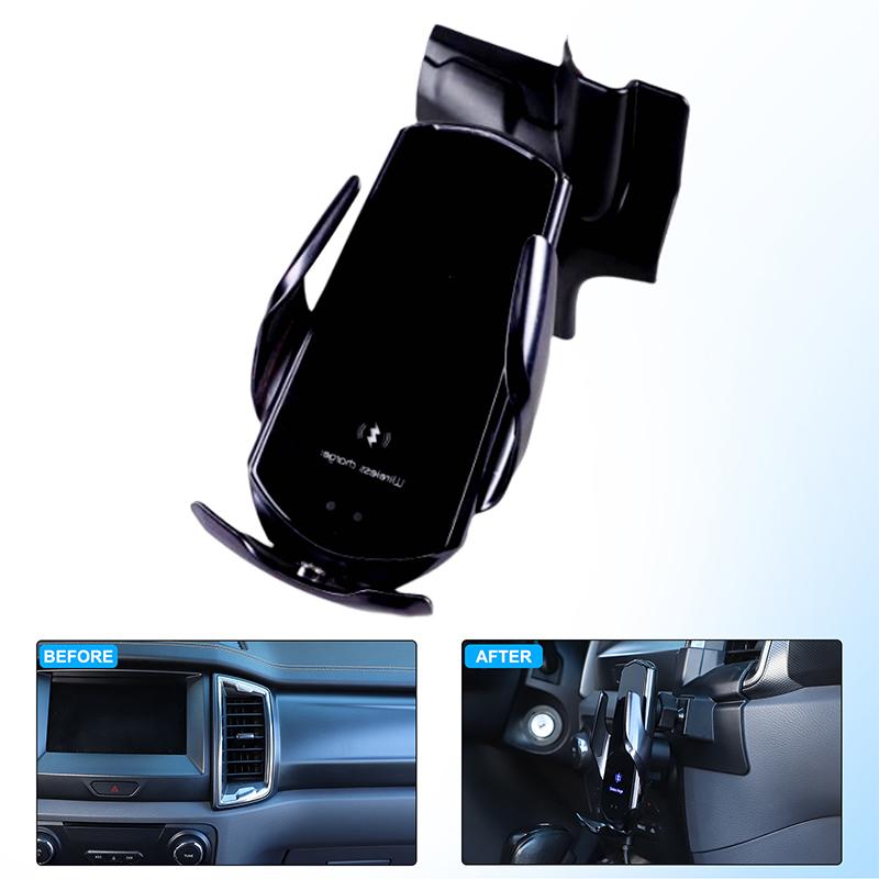 Car Central Control Mobile Phone Bracket GPS Navigation Bracket Seat For Ford Ranger Wildtrak 2015-2026 Car Interior Accessories