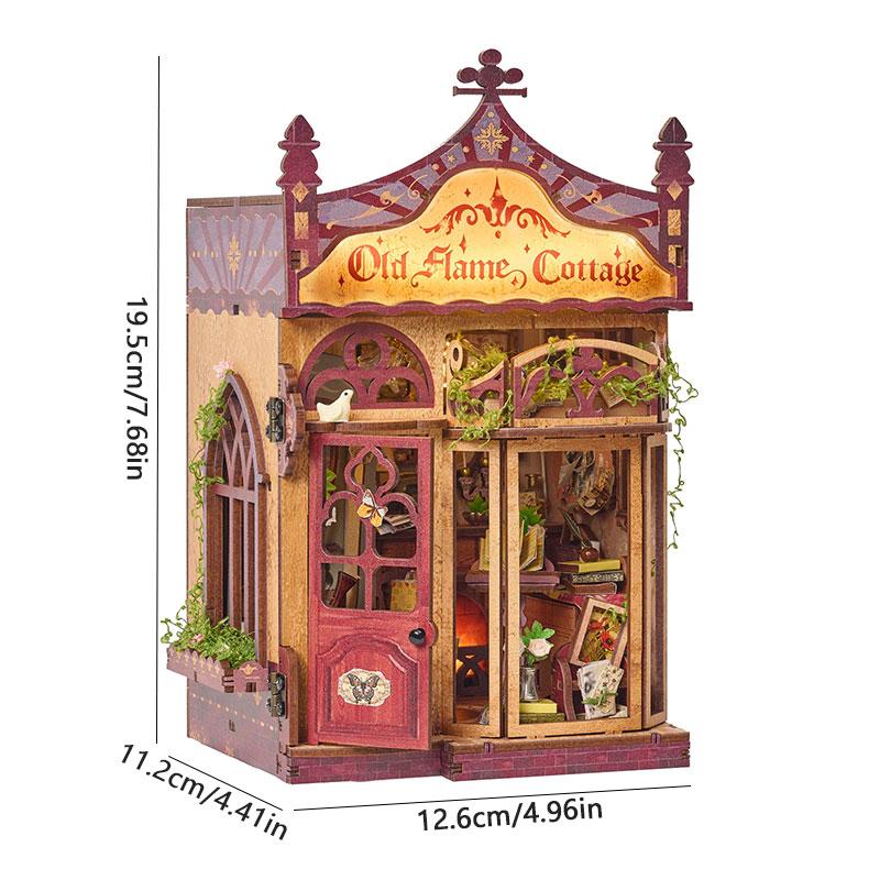 DIY Miniature Dollhouse Kit Handmade3D Wooden Puzzle Assembly Model Doll House with LED Home Decor for Friends Birthday Gifts