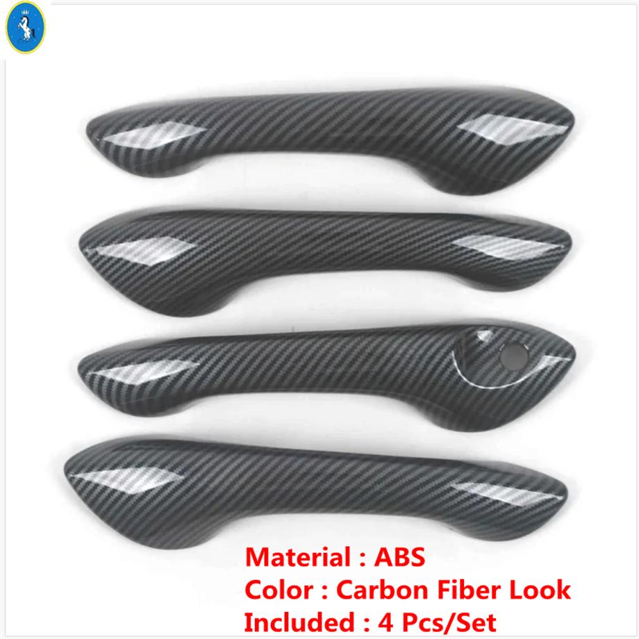 Side Door Handle / Door Handle Bowl Cover Trims For Chevrolet Tracker Trax  2024 Black/Carbon Fiber/Shiny Style Accessories