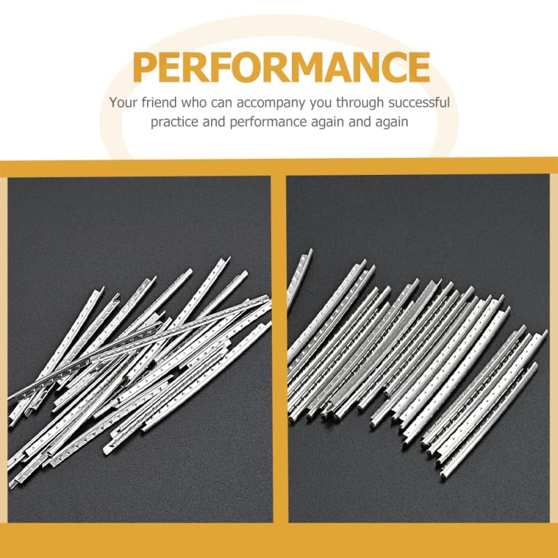 OATIPHO Guitar Fret Wire 380mm Stainless for Acoustic and Electric Maintenance 20-Pack, 2.2mm Width, Curve, Steel, Guitars, Replacement, Repair,