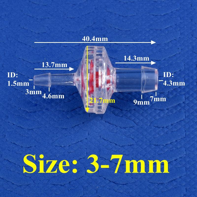 10 sztuk/partia GPPS przezroczysty zawór zwrotny akwarium zbiornik pompa powietrza zawór jednokierunkowy wąż nawadniający ogród zawór zwrotny złącze pagoda